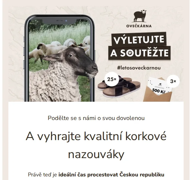 Ovečkárna: Letní soutěž o korkové nazouváky – červen 2026 | Nuslet.cz