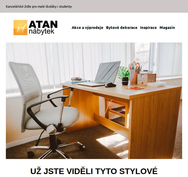 ATAN nábytek: Kancelářské židle pro školáky a studenty – červenec 2026 | Nuslet.cz