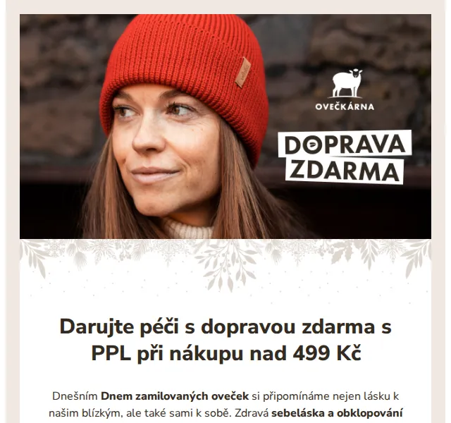 Ovečkárna: Doprava zdarma při nákupu nad 499 Kč – červen 2026 | Nuslet.cz