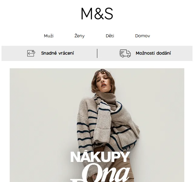 Marks and Spencer: 20% sleva na oblečení a domácí potřeby – červen 2026 | Nuslet.cz