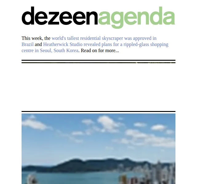 Dezeen Daily: Architektonické novinky – červenec 2026 | Nuslet.cz