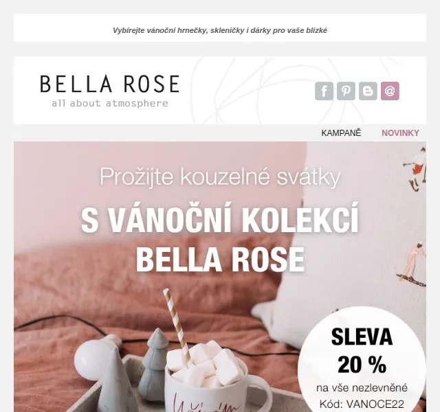 Bella Rose: SLEVA 20 % na vánoční kolekci – červen 2026 | Nuslet.cz