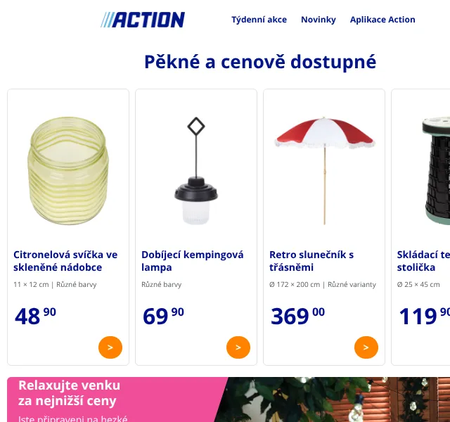 Action: Zahradní dekorace a nábytek – květen 2026 | Nuslet.cz
