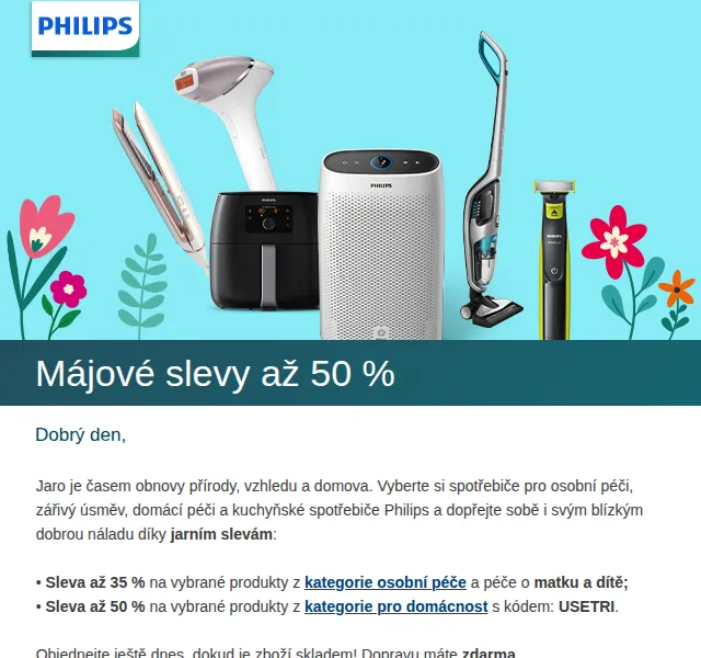 Philips: Poslední jarní výprodej až 50 % sleva – červen 2026 | Nuslet.cz