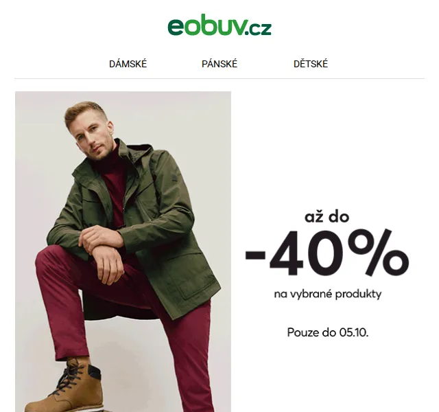 eobuv.cz: Sleva až -40 % na boty – červen 2026 | Nuslet.cz