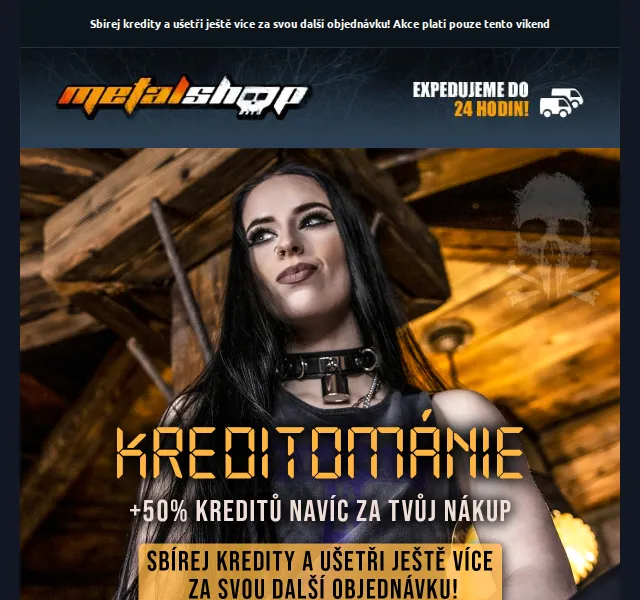 METALSHOP: +50 % kreditů navíc za nákup – červen 2026 | Nuslet.cz
