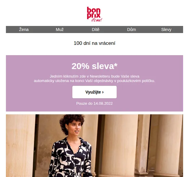 bonprix: -20 % na vše pro ženy, muže i děti – srpen 2022 | Nuslet.cz