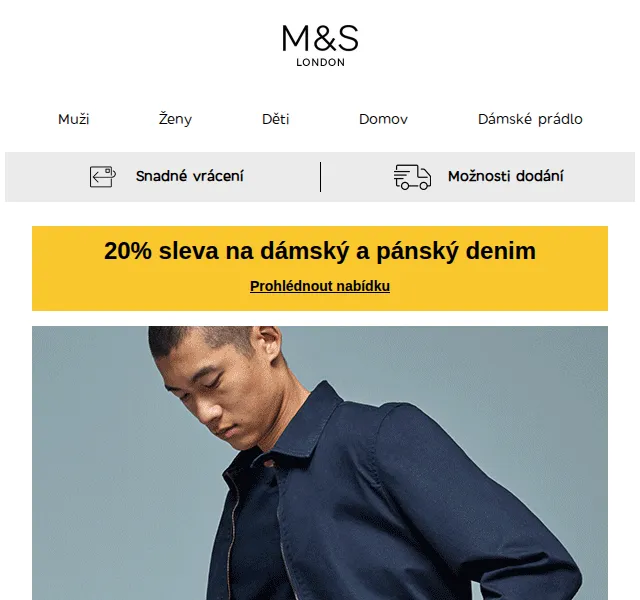 Marks and Spencer: 20% sleva na denim – červen 2026 | Nuslet.cz