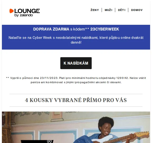 Lounge by Zalando: Levi's, Under Armour, Timberland – sleva až 77 % – listopad 2023 | Nuslet.cz