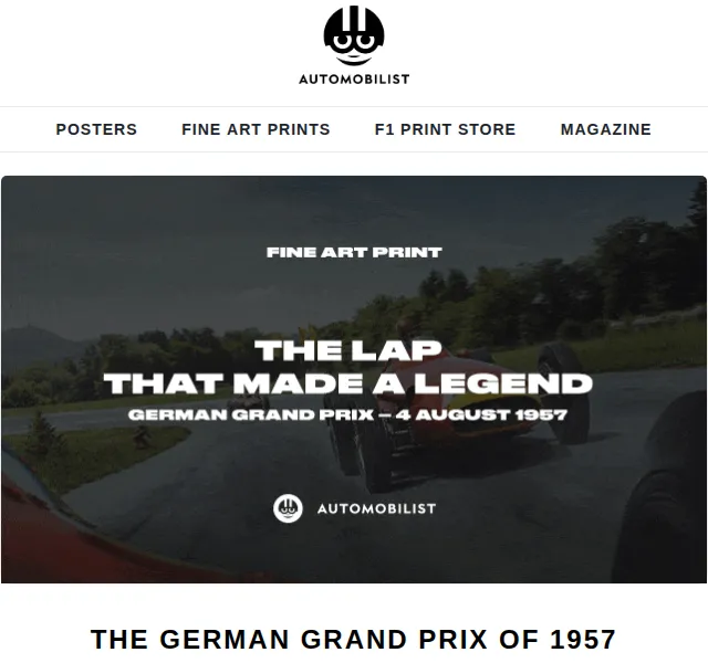 Automobilist: Fine Art Print Maserati 250F – červenec 2026 | Nuslet.cz