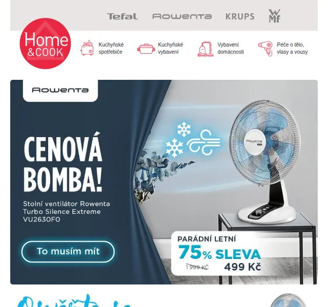 Home & Cook: 75% sleva na Rowenta ventilátor – červenec 2022 | Nuslet.cz