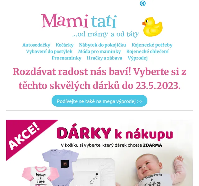 Mamitati.cz: Dárky pro maminky a miminka – červen 2026 | Nuslet.cz