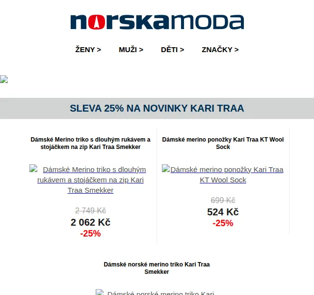 Norskamoda.cz: SLEVA 25% na novinky Kari Traa – červenec 2026 | Nuslet.cz