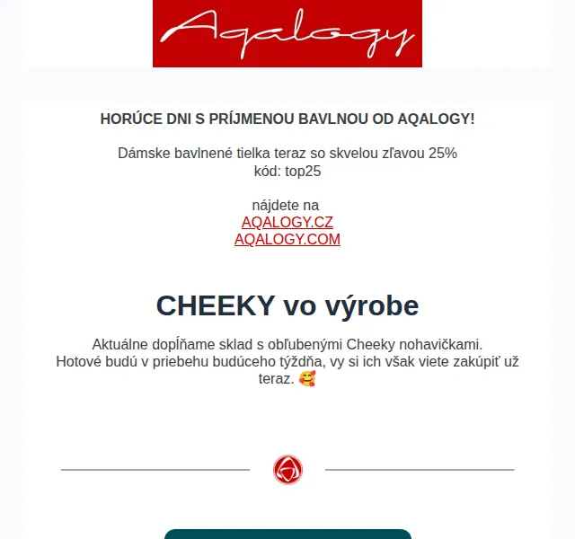 Nohavičky Aqalogy: 25% sleva na tílka + bestsellery – červenec 2026 | Nuslet.cz