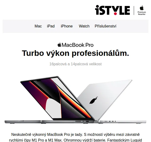 iSTYLE: Nový MacBook Pro a AirPods – červen 2026 | Nuslet.cz
