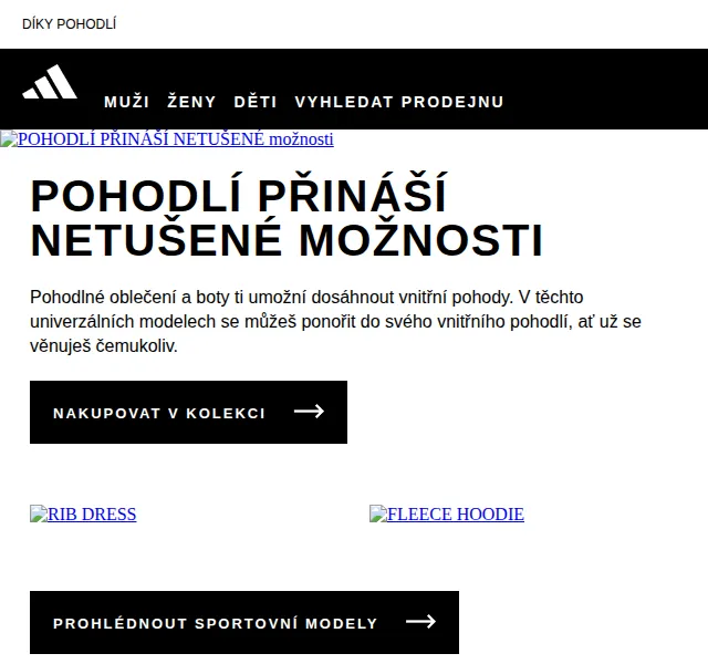 adidas: Díky pohodlí – červen 2026 | Nuslet.cz