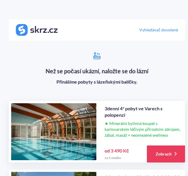 Vánoce na Skrz: SPA pobyty plné procedur – červen 2026 | Nuslet.cz