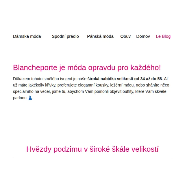 Blancheporte: Móda pro každého s 30% slevou – červen 2026 | Nuslet.cz