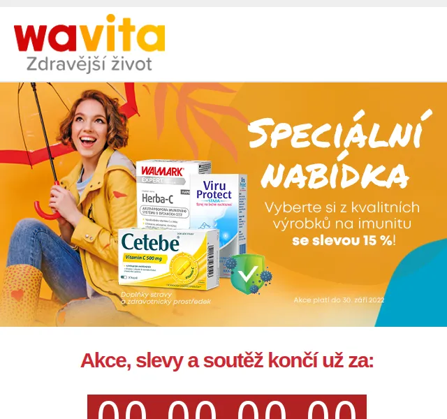 Wavita: 15% sleva na podporu imunity – září 2022 | Nuslet.cz