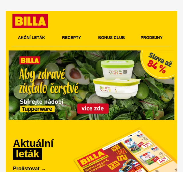 Billa: Kiwi, Mozzarella a šunka v akci – červen 2026 | Nuslet.cz