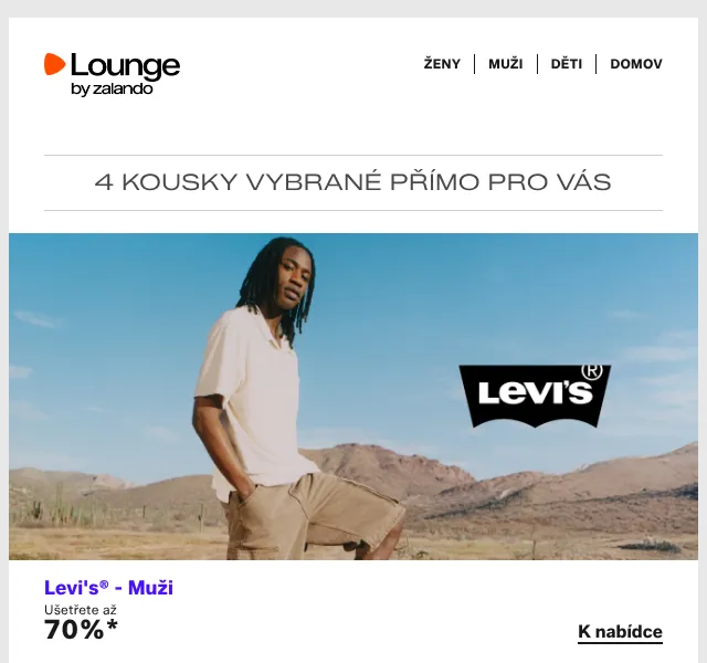 Lounge by Zalando: až 75 % sleva – Levi's, Guess, Esprit | Červenec 2026