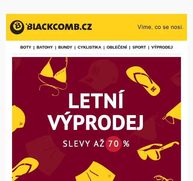 Blackcomb: Letní výprodej se slevami až 70 % – červenec 2026 | Nuslet.cz