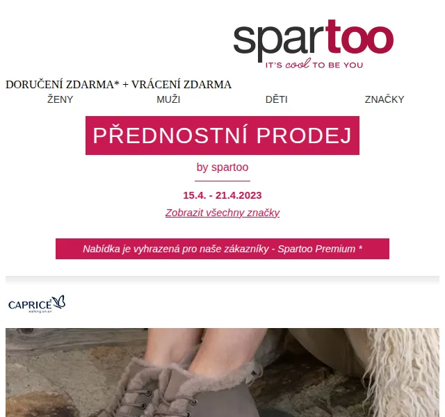 Spartoo: Až -50 % na Vagabond Shoemakers, Caprice a Noisy May – červen 2026 | Nuslet.cz