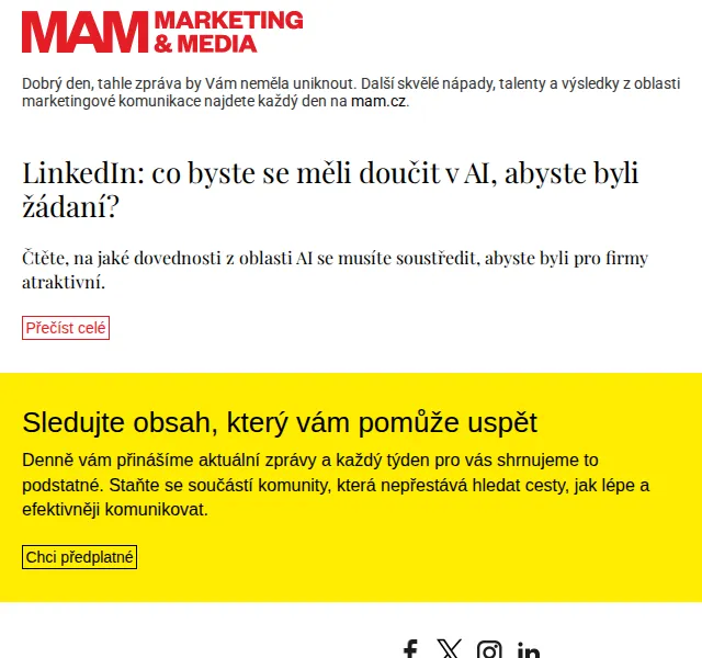 Marketing & Media: LinkedIn AI dovednosti – červenec 2026 | Nuslet.cz