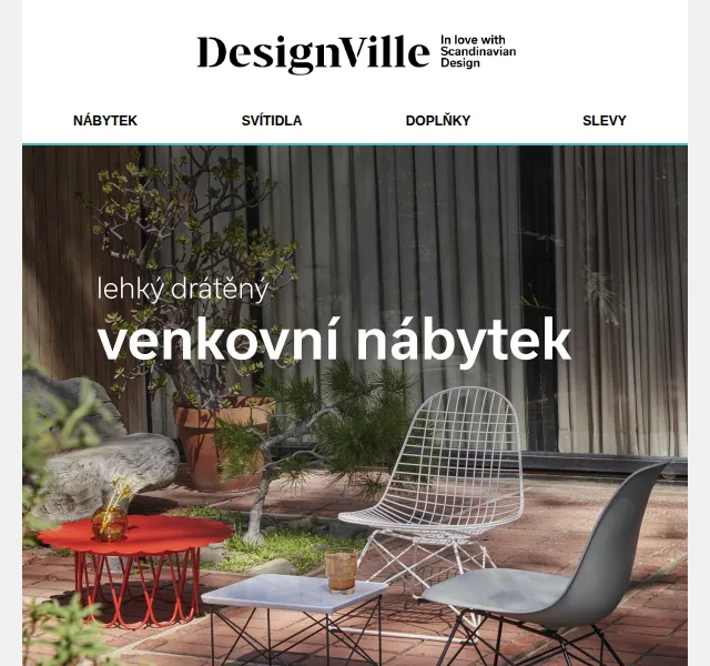 DesignVille: Lehký venkovní nábytek se slevou 5 % – květen 2026