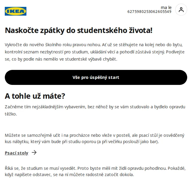 Ikea: Až 50% sleva pro studenty – září 2026 | Nuslet.cz