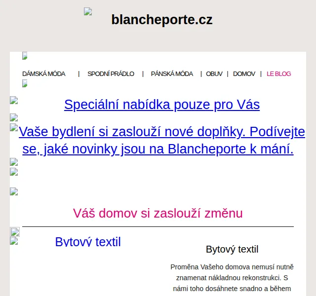 Blancheporte: Bytový textil – červen 2026 | Nuslet.cz