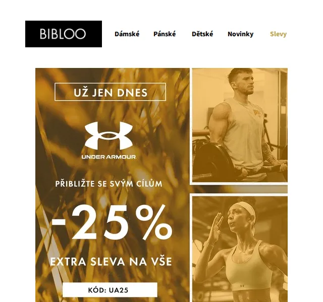 BIBLOO: 25% sleva na Under Armour – červen 2026 | Nuslet.cz