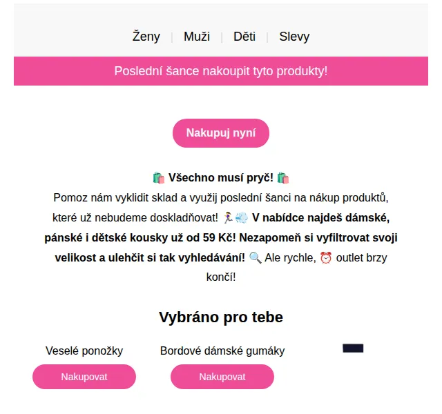 Dedoles: Outlet končí – slevy až od 59 Kč – červenec 2026 | Nuslet.cz