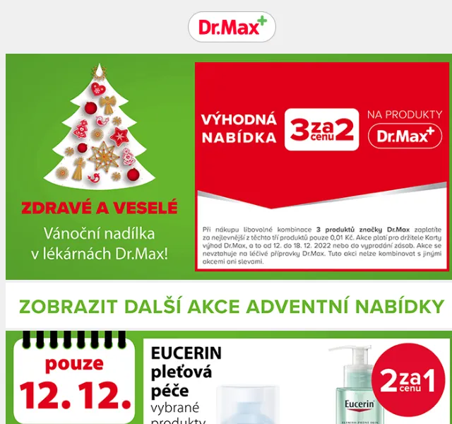Dr.Max E-shop: Akce Adventu – 50% slevy a 2+1 – červen 2026 | Nuslet.cz