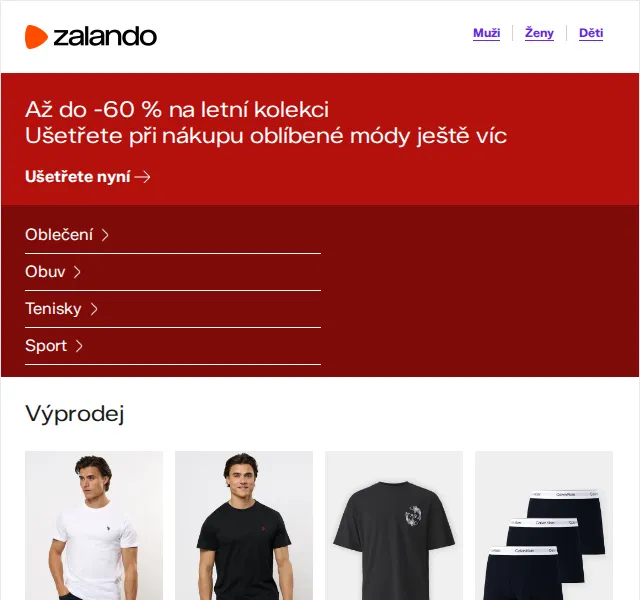 Zalando: Až do -60 % na letní kolekci – červen 2026