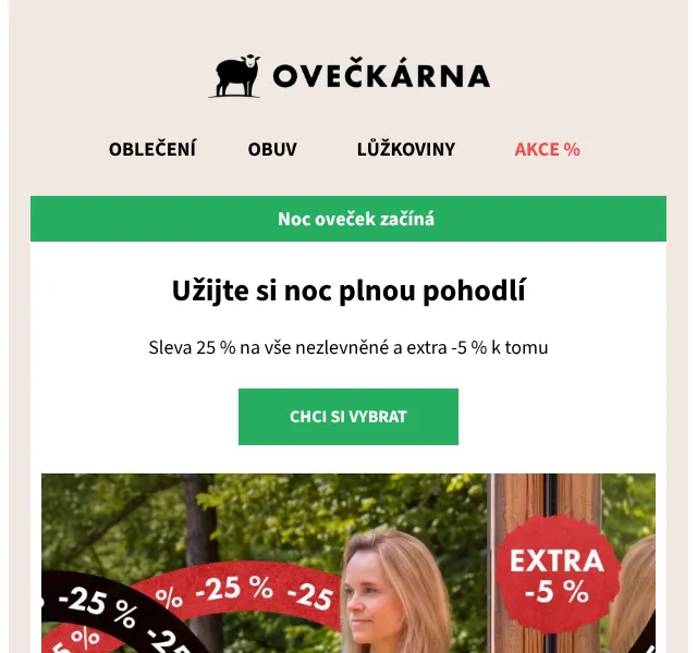 Ovečkárna: Merino a ovčí vlna sleva 25 % – červenec 2026