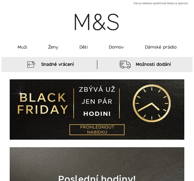Marks and Spencer: Sleva 25 % na vše – červen 2026 | Nuslet.cz