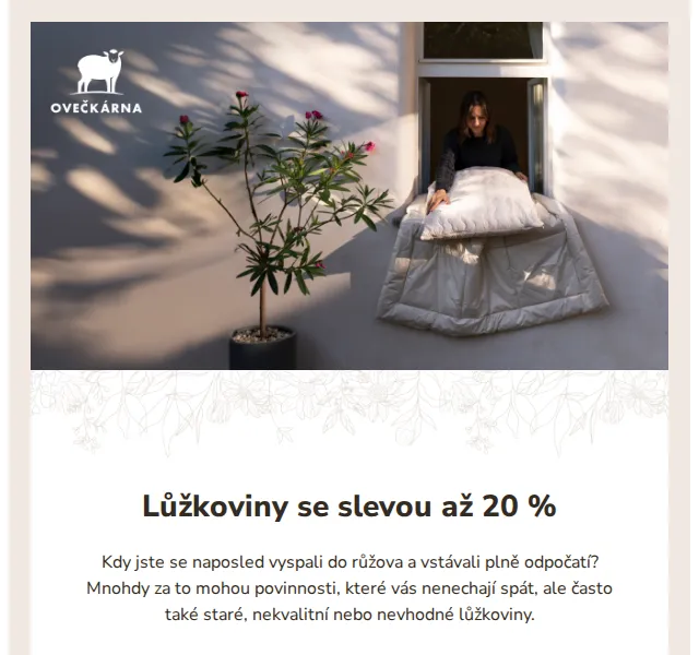 Ovečkárna: Lůžkoviny se slevou až 20 % – červen 2026 | Nuslet.cz