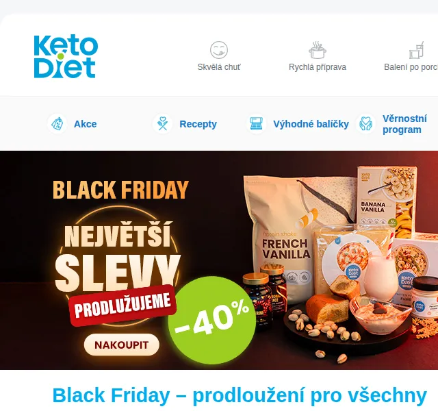 KetoDiet: Black Friday sleva 40 % – červen 2026 | Nuslet.cz