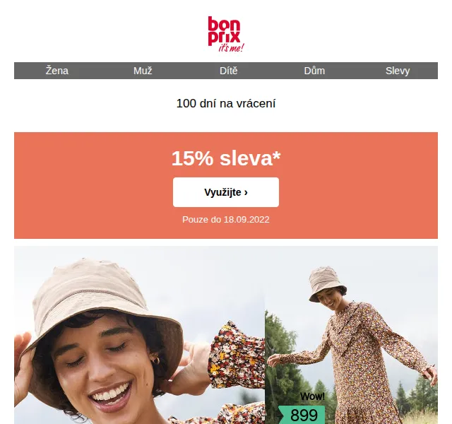 bonprix: 15% sleva na vše – září 2022 | Nuslet.cz