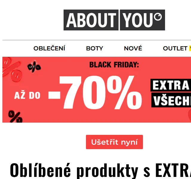 ABOUT YOU: Black Friday slevy až do -70 % na vše – červen 2026 | Nuslet.cz