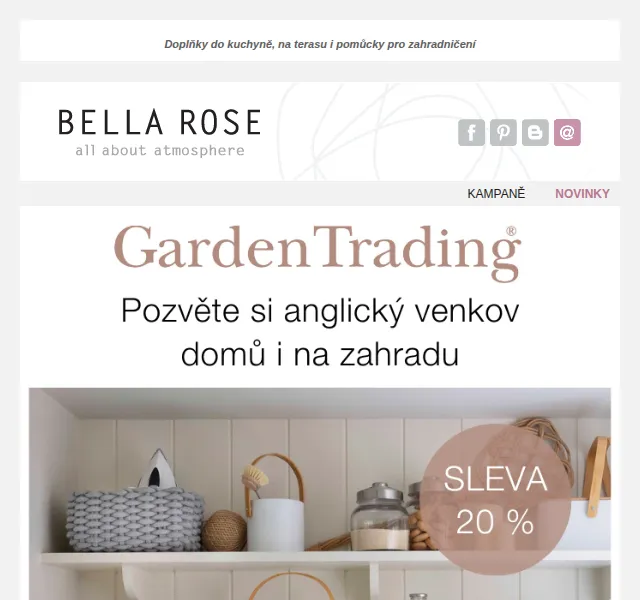 Bella Rose: SLEVA 20 % na Garden Trading – červenec 2026 | Nuslet.cz