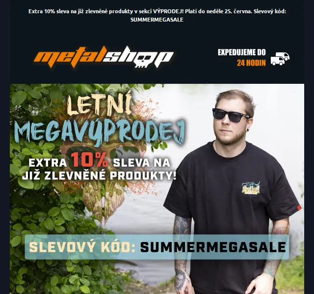 METALSHOP: extra 10% sleva na již zlevněné produkty – červenec 2026 | Nuslet.cz