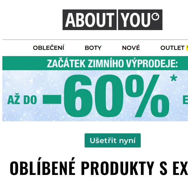ABOUT YOU: Zimní výprodej až -60 % EXTRA – červenec 2026 | Nuslet.cz