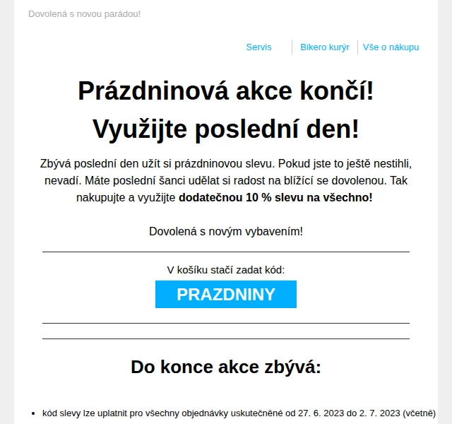 czbikero: 10% sleva na všechno – červenec 2026 | Nuslet.cz