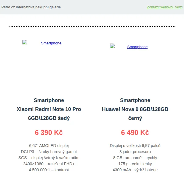 Patro.cz: Xiaomi Redmi Note 10 Pro, Huawei Nova 9, Apple iPad – červen 2026 | Nuslet.cz