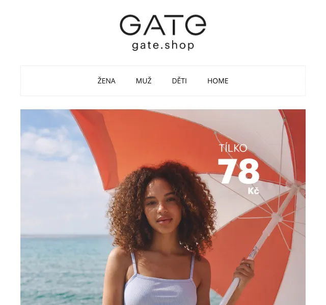 Gate.shop: letní basics od 98 Kč – květen 2026