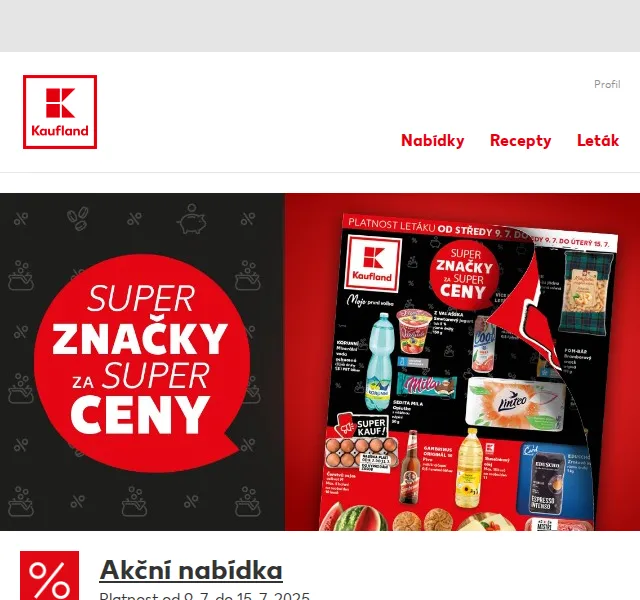 Kaufland: Coca-Cola, Mila a pivní slevy až 37 % – červenec 2026 | Nuslet.cz
