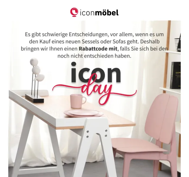 Icon Möbel: Sleva 8 % na nábytek – červen 2026 | Nuslet.cz