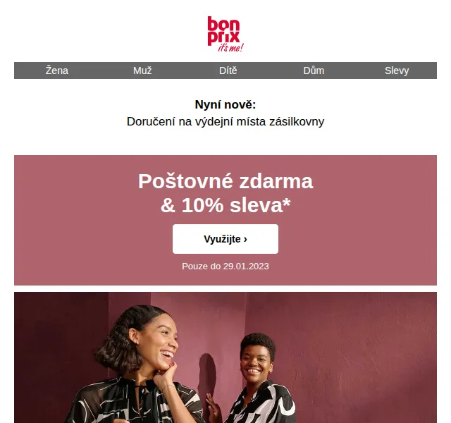 bonprix: 10% sleva a poštovné zdarma – červen 2026 | Nuslet.cz